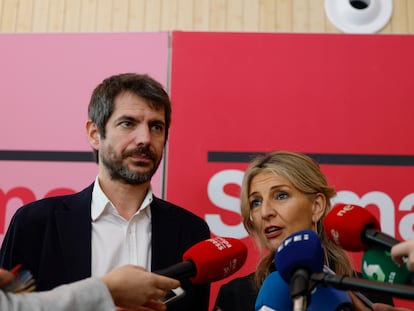 Ernest Urtasun y Yolanda Díaz, el pasado febrero en un acto de Sumar en Madrid.