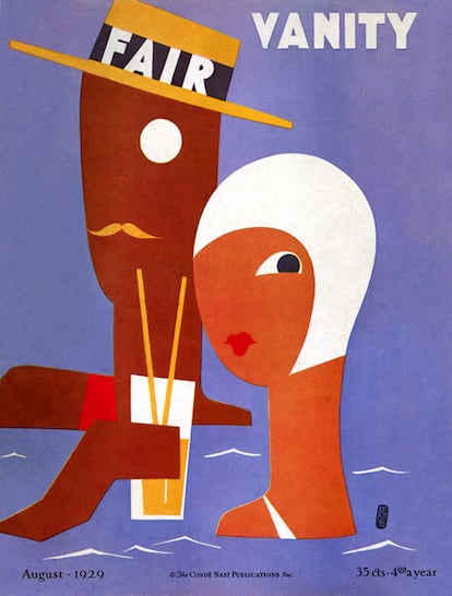 En 1921 el ilustrador vallisoletano Eduardo García Benito (1891-1981) fue reclutado por el editor Conde Nast para que, junto a otros artistas europeos, dibujase las portadas y páginas interiores de Vogue y Vanity Fair (Archivo Conde Nast).