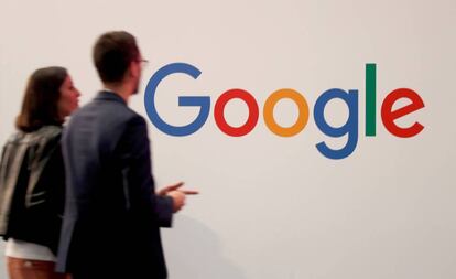 Logotipo de Google durante la feria Viva Tech en París la pasada primavera