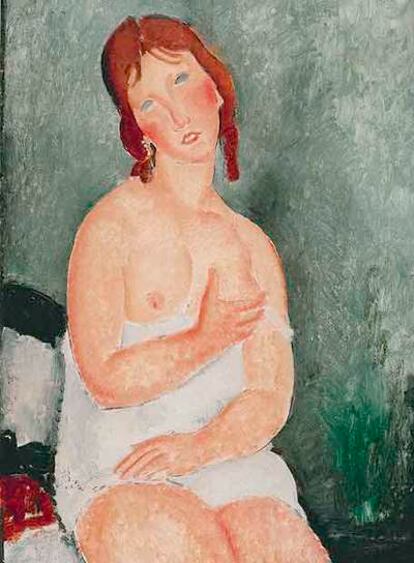 <i>Joven en camisa</i> (1918), de Modigliani.