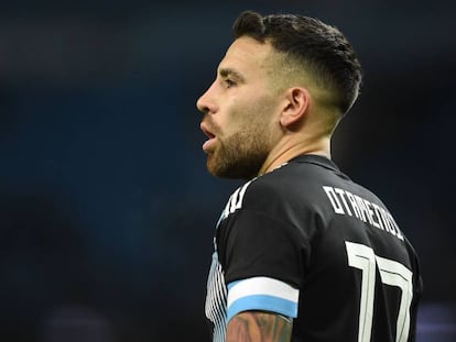 Otamendi, ante Italia el viernes.