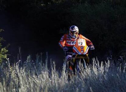 Marc Coma, durante la etapa de ayer.