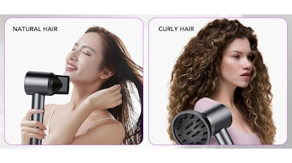 Este secador de pelo iónico es perfecto tanto para pelos lisos como para rizados.