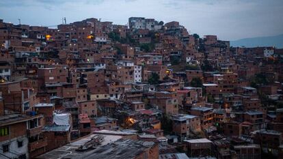 Barrio en los suburbios de Medellín, en Colombia.