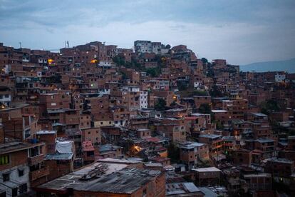 Barrio en los suburbios de Medellín, en Colombia.