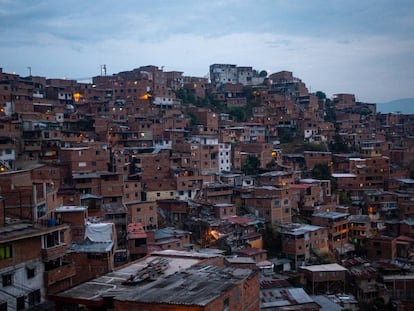 Barrio en los suburbios de Medellín, en Colombia.