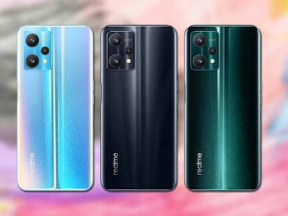 Trasera del realme 9 Pro con fondo