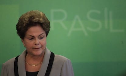 Dilma em evento nesta segunda-feira.