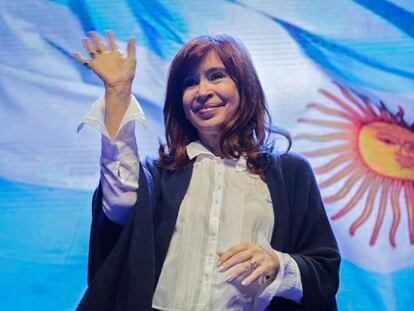 A ex-presidenta Cristina Fernández de Kirchner durante o lançamento de seu livro ‘Sinceramente’ em Mar del Plata