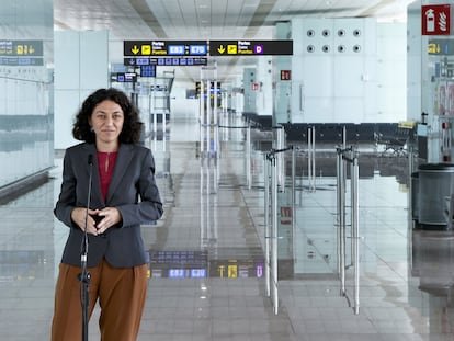 La directora del Aeropuerto de Barcelona-El Prat, Sonia Corrochano.