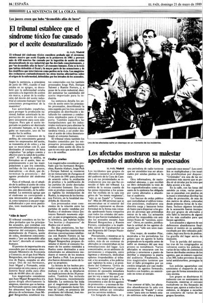 Noticia de EL PAÍS publicada el 21 de mayo de 1989.