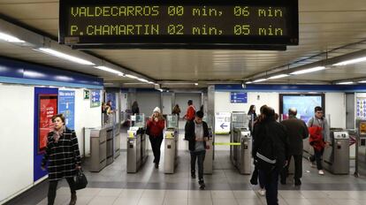 Estación de Pacífico de la Línea 1 del Metro de Madrid.