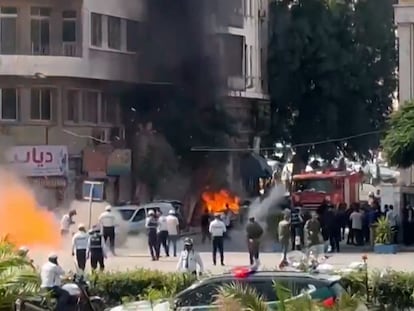 Una explosión tras otra, este es el momento del atentado cerca al hotel de Macron en Damasco