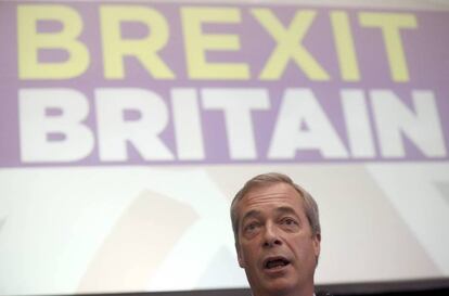 Nigel Farage, líder del UKIP, aquest dilluns a Londres.