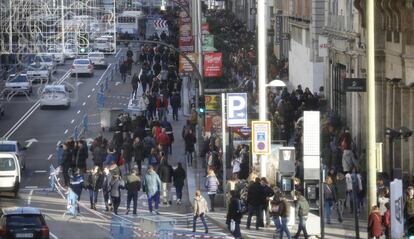 Imagen de la Gran Vía el 9 de diciembre pasado.