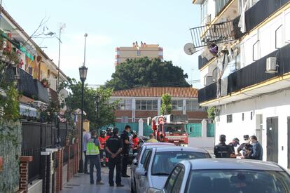 Vivienda de Torre del Mar donde se ha registrado una explosión de gas.