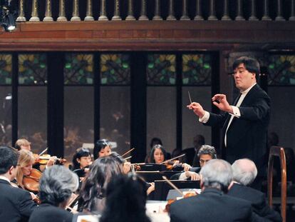 El director de orquesta Alan Gilbert, ayer en Barcelona.