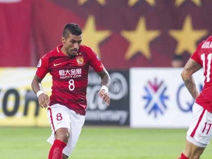 Paulinho, en un partido del Guangzhou.