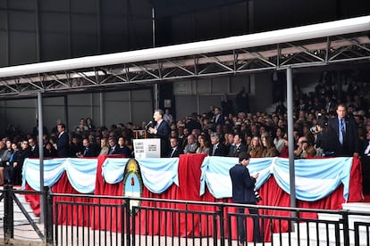 El presiente argentino Mauricio Macri inaugura la 131° Exposición Rural.