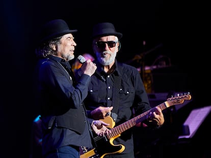 Joaquín Sabina y Pancho Varona actuaban en el Coliseum de A Coruña el 22 de julio de 2017.