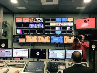 Imagen de la nueva televisión pública valenciana el día de inicio de las emisiones en pruebas.