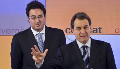 David Mad&iacute;, junto a Artur Mas.