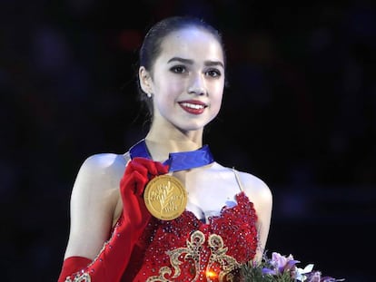 Zagitova, con el oro europeo.