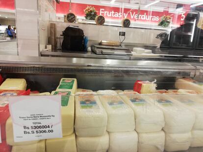 Un kilo de queso blanco cuesta 5.306.604 bolívares, es decir, ronda el salario mínimo y el bono de alimentación repartido por el Gobierno de Maduro.