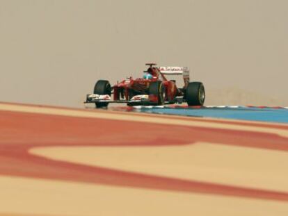 Fernando Alonso durante los entrenamientos.