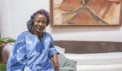 Aminata Traoré, en su casa de Bamako, en Malí.