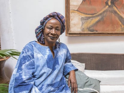 Aminata Traoré, en su casa de Bamako, en Malí.