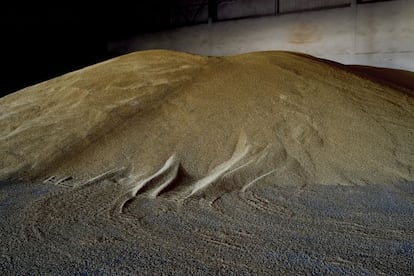 &#039;Hambre, un objeto hecho por el hombre&#039;, da que pensar. Bajo este t&iacute;tulo, la galer&iacute;a Traves&iacute;a Cuatro expone una serie de im&aacute;genes y esculturas que dan una pista sobre un hecho que tiene una relaci&oacute;n directa con el hambre en el mundo. Un barco carguero que transporta grano por alta mar aparece a ojos del espectador pintado de camuflaje porque es una llamada de atenci&oacute;n a todas las formas que hay de ocultar la existencia de alimentos. &quot;Hoy en d&iacute;a se pueden esconder grandes cantidades de alimento para crear una falsa escasez que incrementa los precios de la comida. La consecuencia es que una parte e la sociedad no pueda acceder a productos b&aacute;sicos como la soja, el ma&iacute;z o el trigo&quot;, explica la autora, Asunci&oacute;n Molinos. Esta exposici&oacute;n est&aacute; compuesta por una serie de trabajos que muestran muchas de las razones por las cuales casi un bill&oacute;n de personas est&aacute; privado de un acceso constante y seguro a los alimentos b&aacute;sicos.