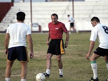 Fermín Cacho, durante un entrenamiento del Iliturgi.