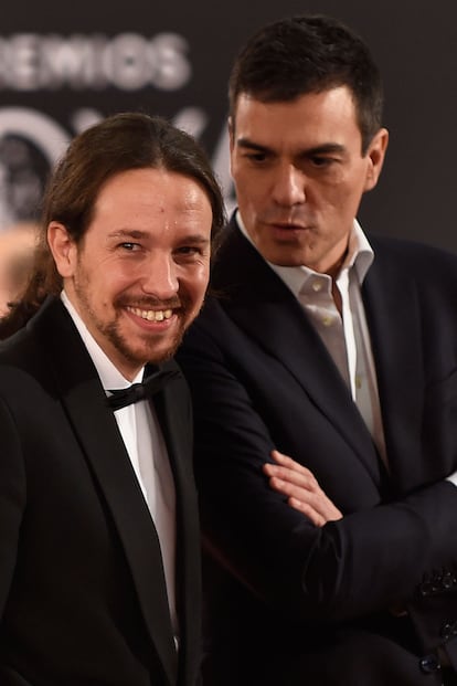 Pablo Iglesias y Pedro Sánchez tampoco quisieron perderse la gala.