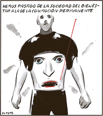 Segunda versión de la viñeta de El Roto, 20 de mayo de 2025.