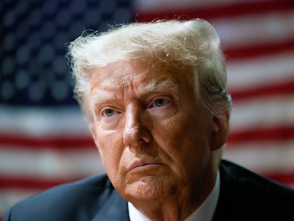 El expresidente Donald Trump, durante un acto de campaña el pasado 1 de junio en Des Moines (Iowa).