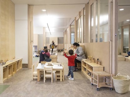 Una escuela infantil municipal de Barcelona, en una imagen de archivo.
