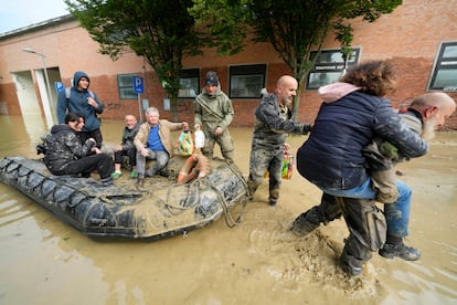 People are rescued in Faenza, Italy