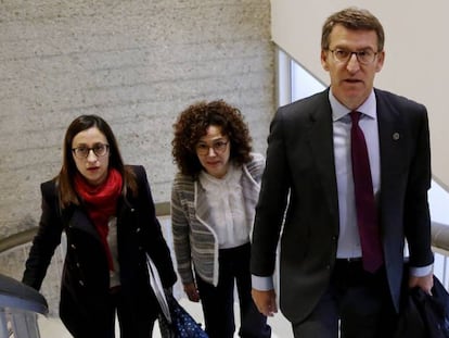 Alberto Núñez Feijóo, este lunes, en Madrid.