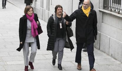 Carme Forcadell, Dolors Bassa y Raül Romeva ante el Supremo.