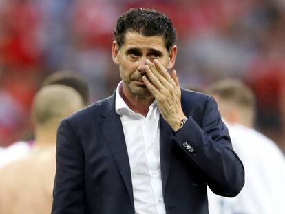 Fernando Hierro, después de la eliminación de España en el Mundial contra Rusia.