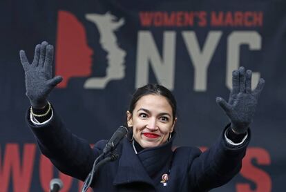 La congresista demócrata Alexandria Ocasio-Cortez, principal opositora al proyecto para la nueva sede de Amazon en Nueva York, ya anulado.