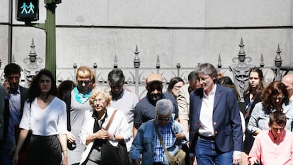 Manuela Carmena, prefeita, e Rita Maestre