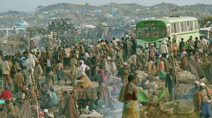 Un campo de refugiados en Ruanda.