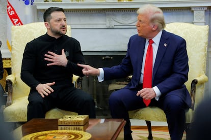 Momentos de tensión entre el presidente ucraniano, Volodímir Zelenski, y el presidente estadounidense, Donald Trump, durante su reunión en el Despacho Oval de la Casa Blanca.