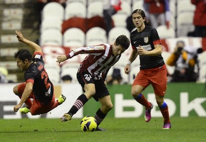 Ander Herrera, en un partido contra el Atlético de Madrid.