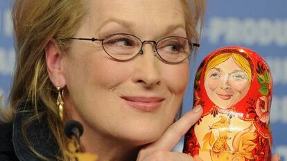 Meryl Streep en la rueda de prensa de 'La dama de hierro' en Berlín