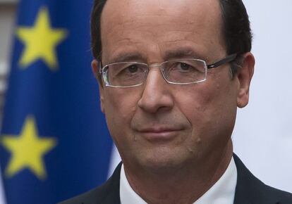 François Hollande en el Palacio del Elíseo.