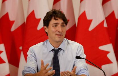 Justin Trudeau, primer ministro de Canadá, durante su visita a México