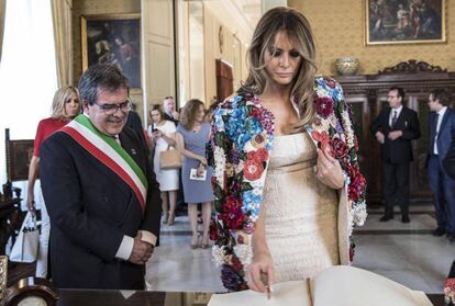 Melania Trump, el pasado viernes en Sicilia